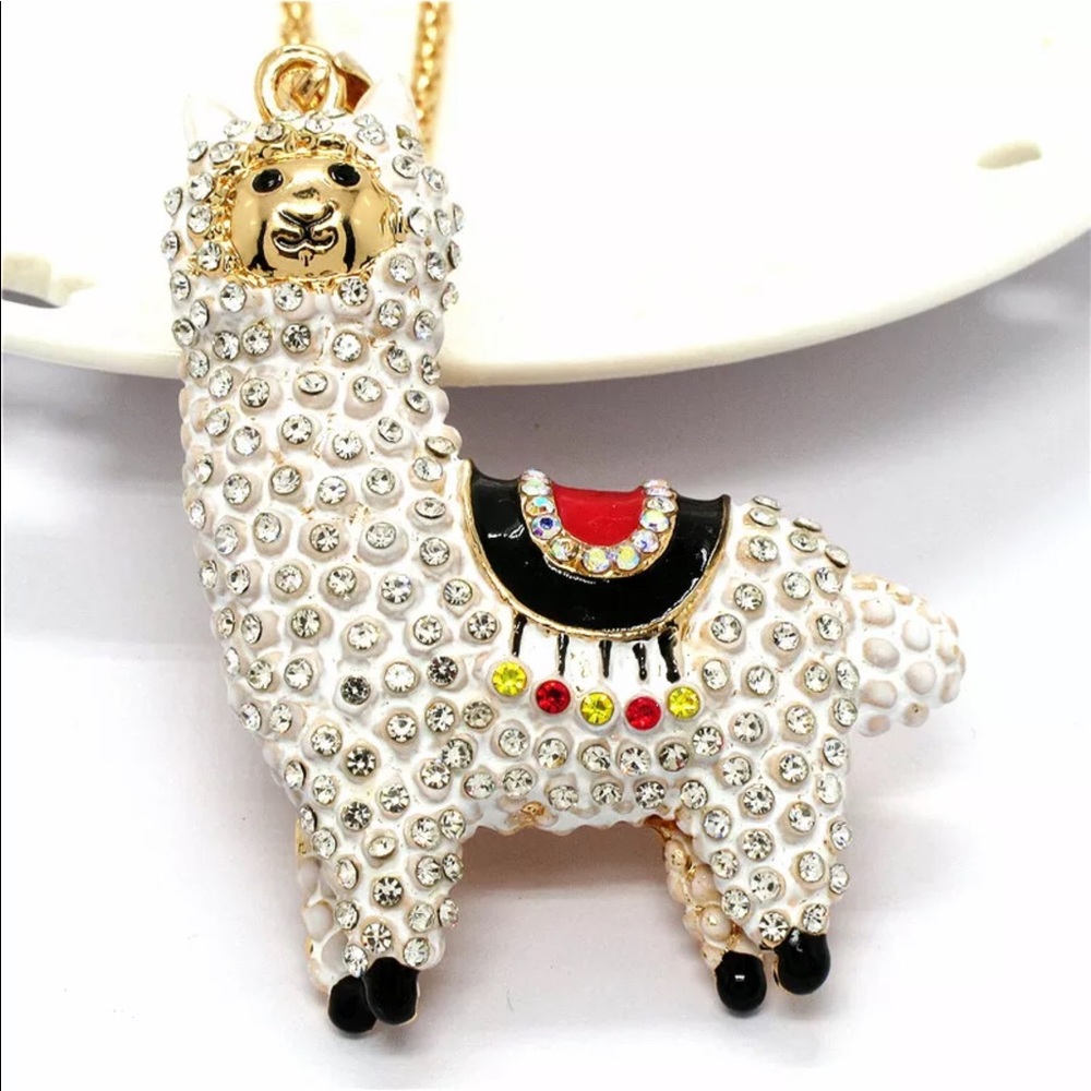 Crystal White Alpaca Necklace